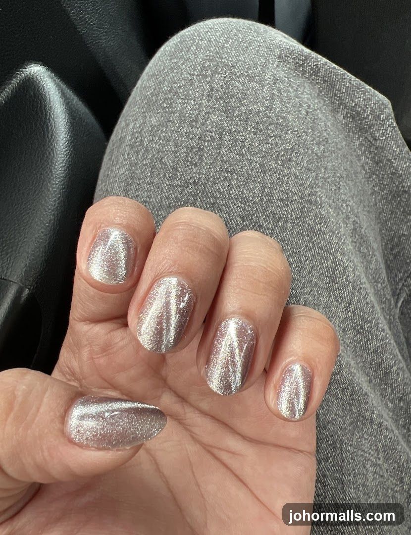 Sparkling Silver Nails