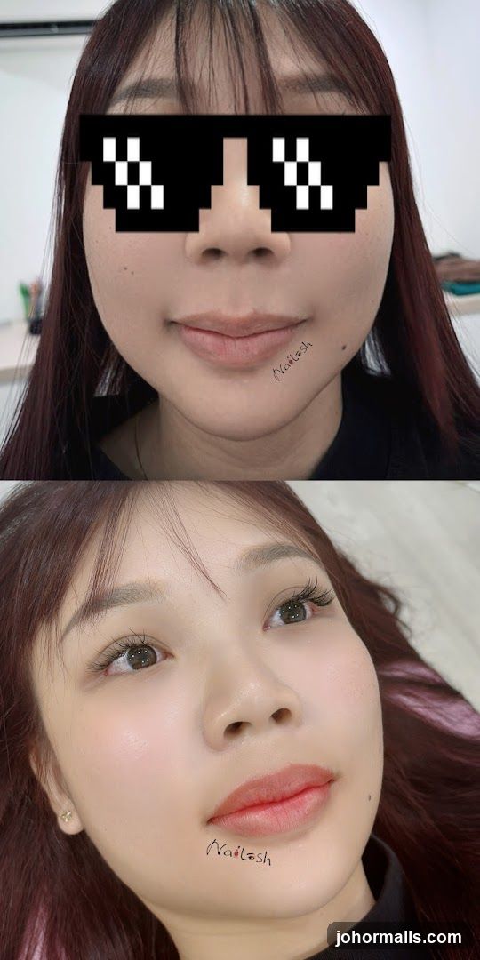Before and After Lip Tattoo