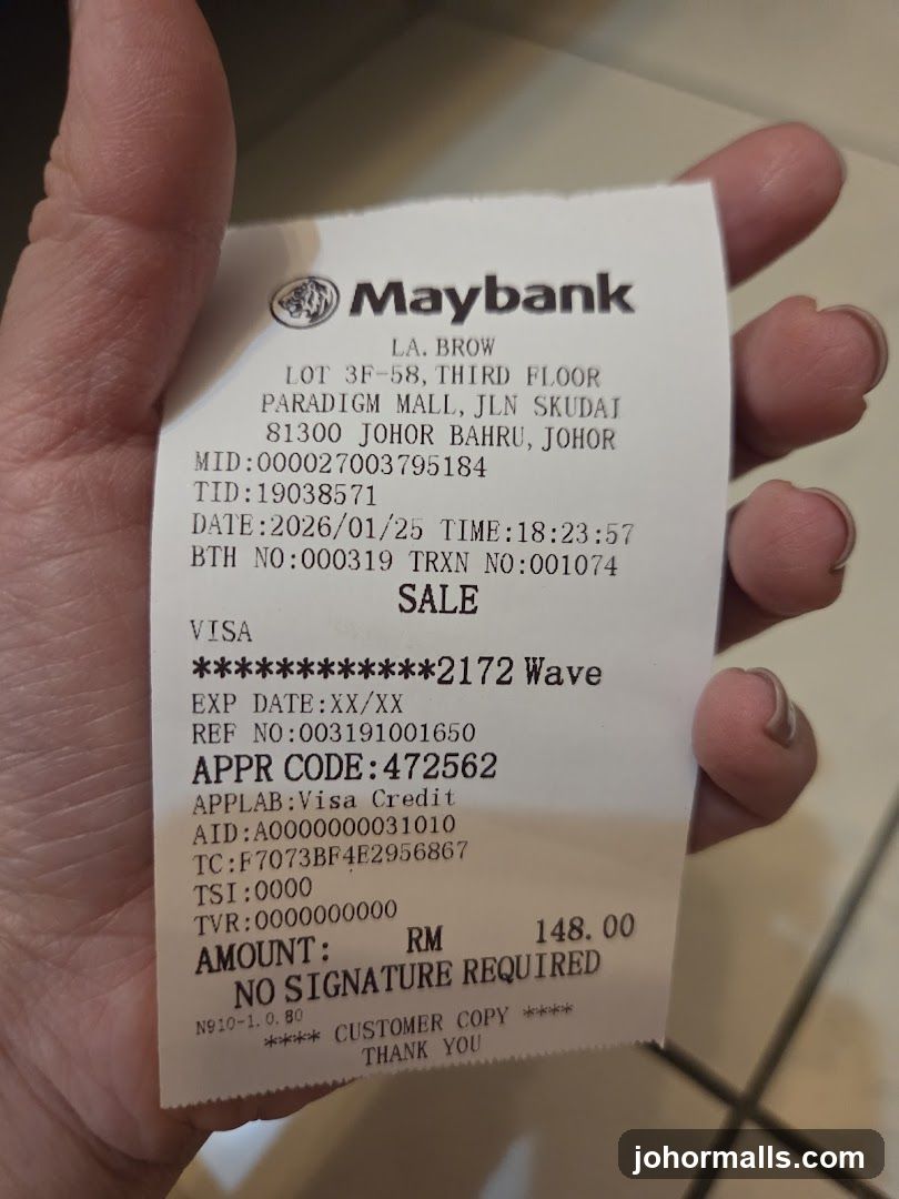 Maybank Transaction Receipt