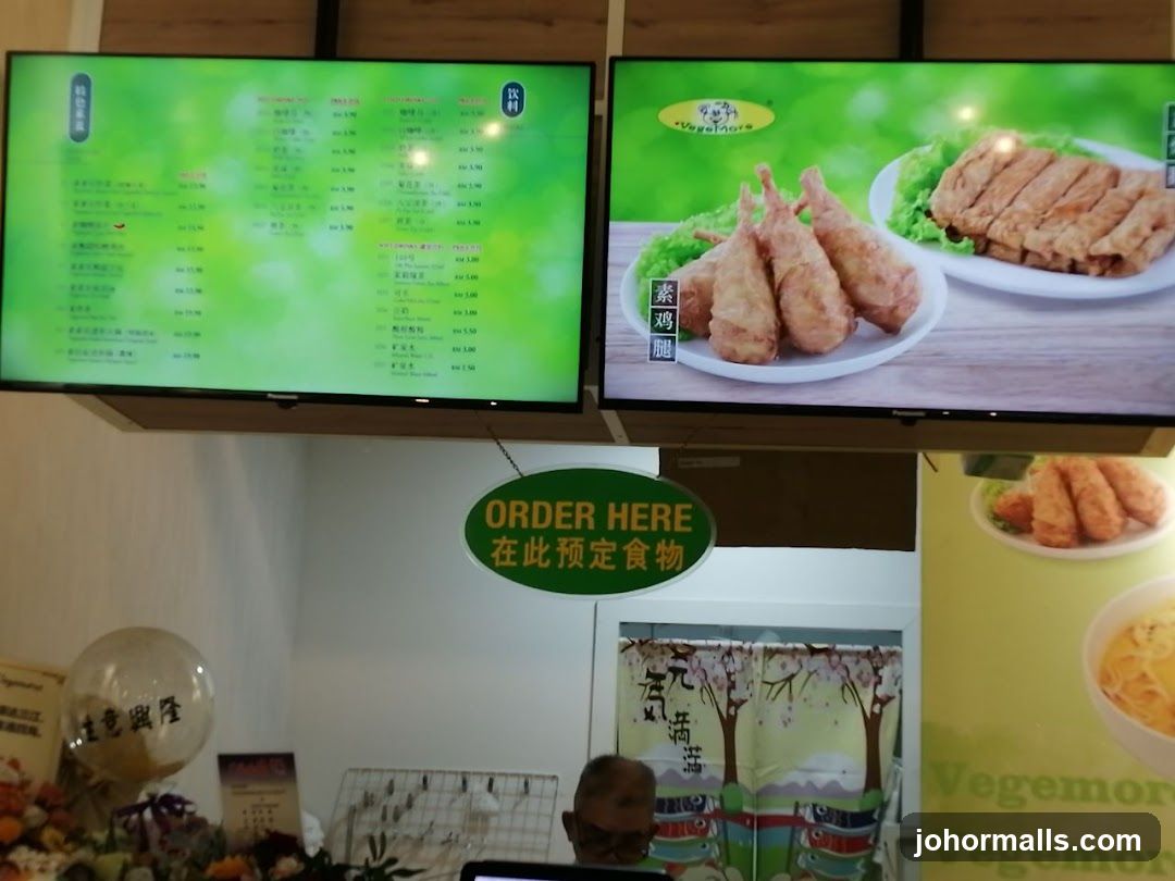 Vegemoro Menu and Food Display