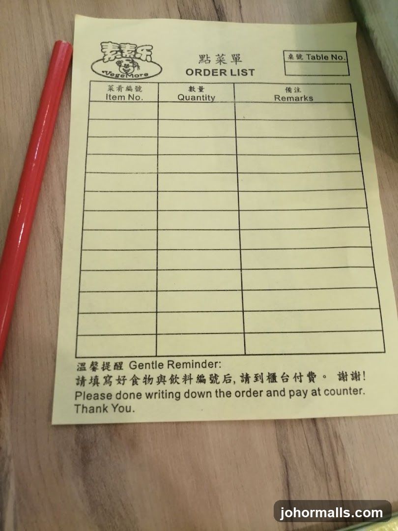 ORDER LIST