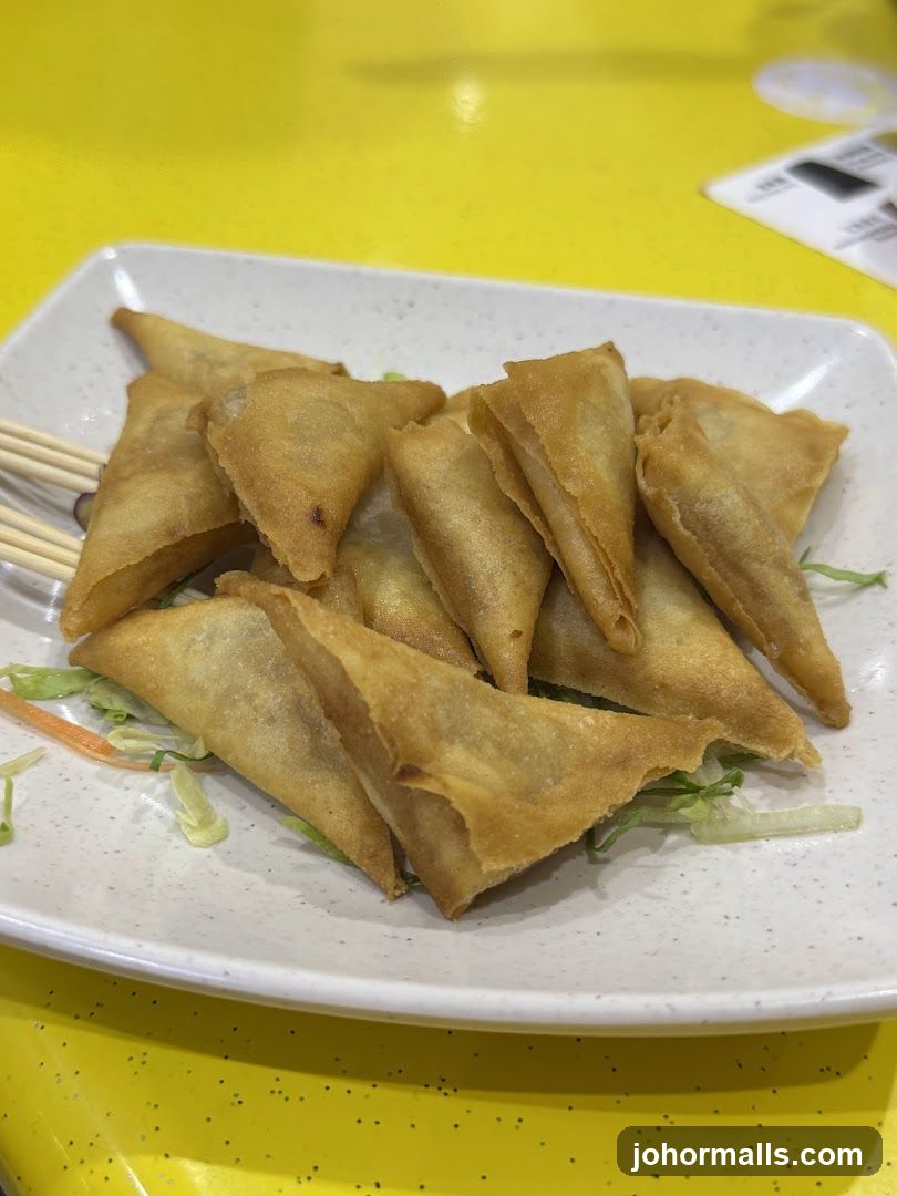 Samosas on a Plate