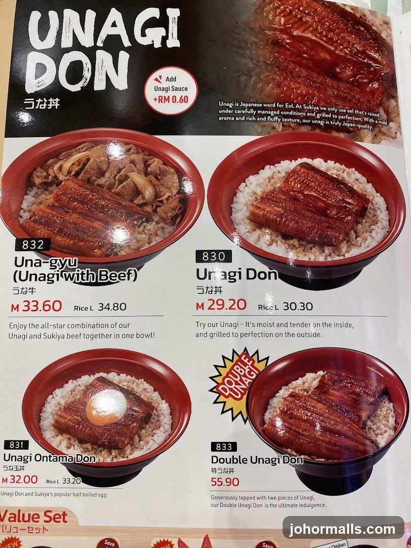Unagi Don Menu