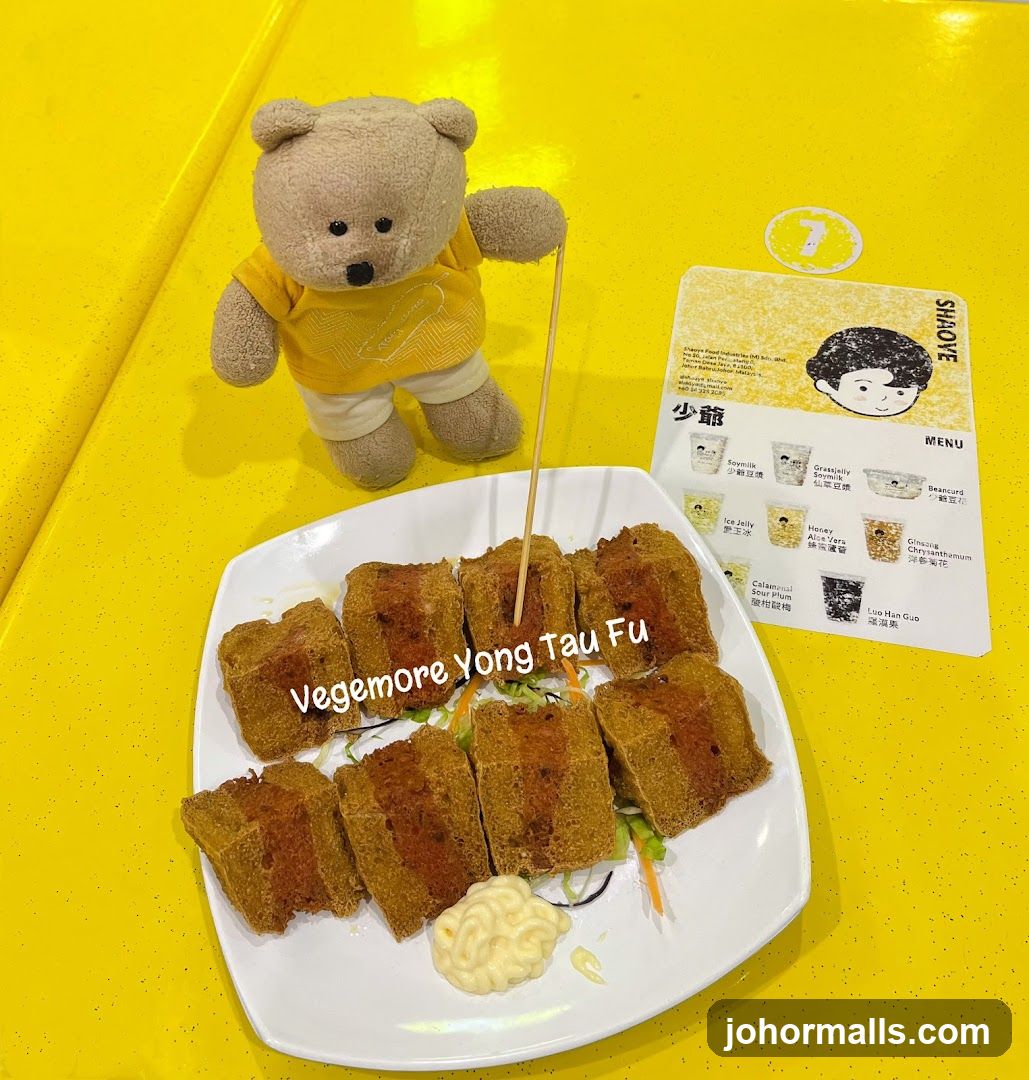 Yong Tau Fu with Menu and Teddy Bear