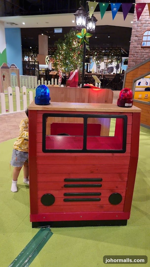 Children's Play Area with Fire Truck Toy