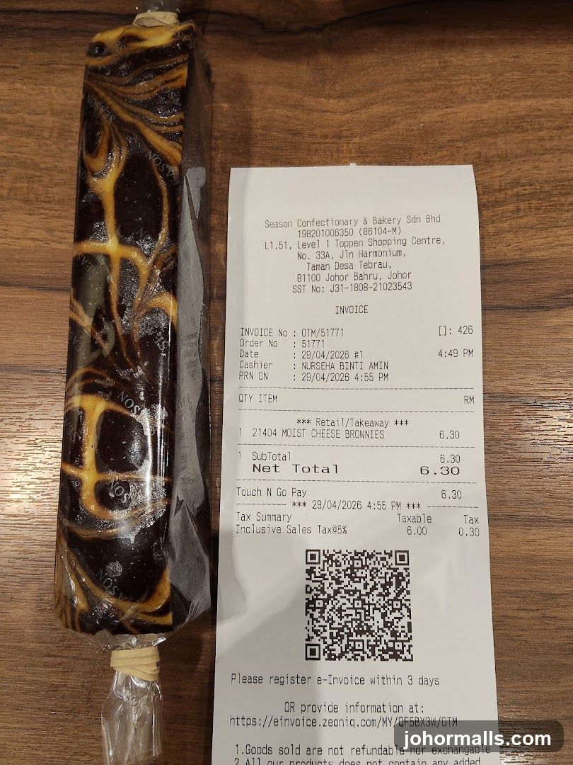 Brownies and Receipt