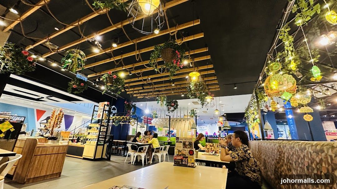 Restaurant Interior with Festive Decorations