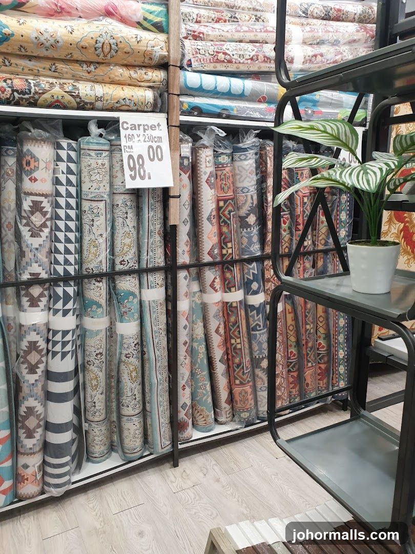 Rolled Carpets Display