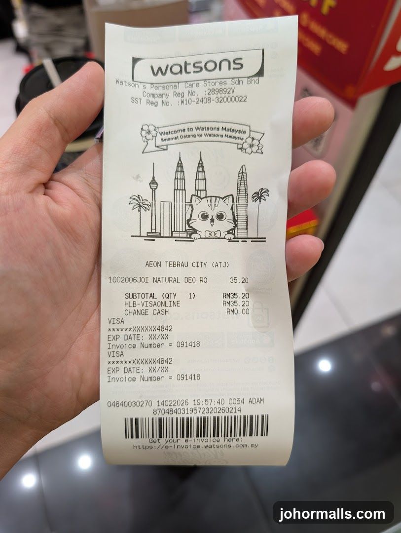 Watsons Receipt