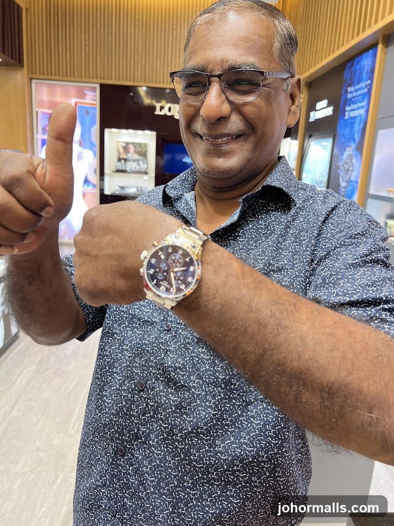 Man showing off a watch