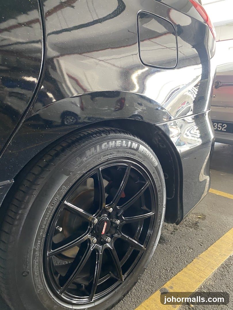 Black Car Wheel and Fender