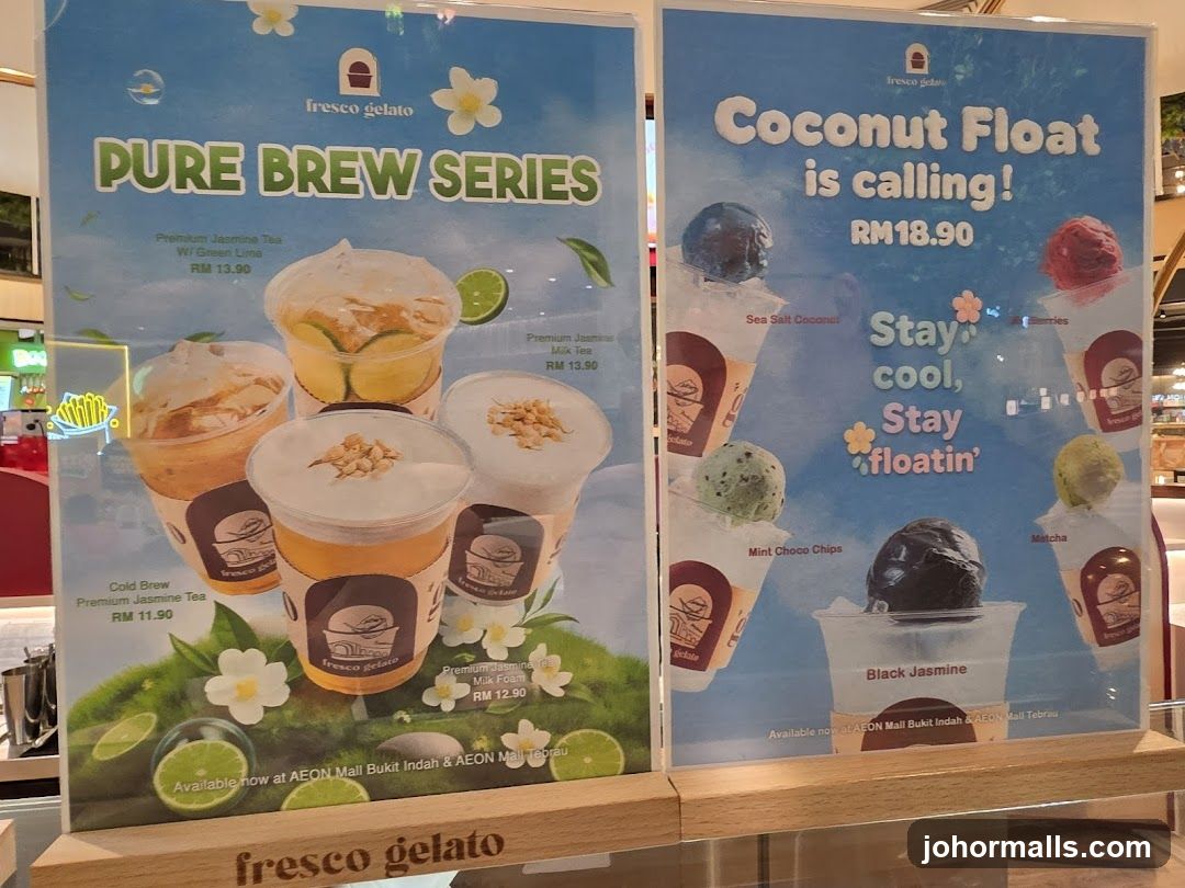 Fresco Gelato Drink Menu