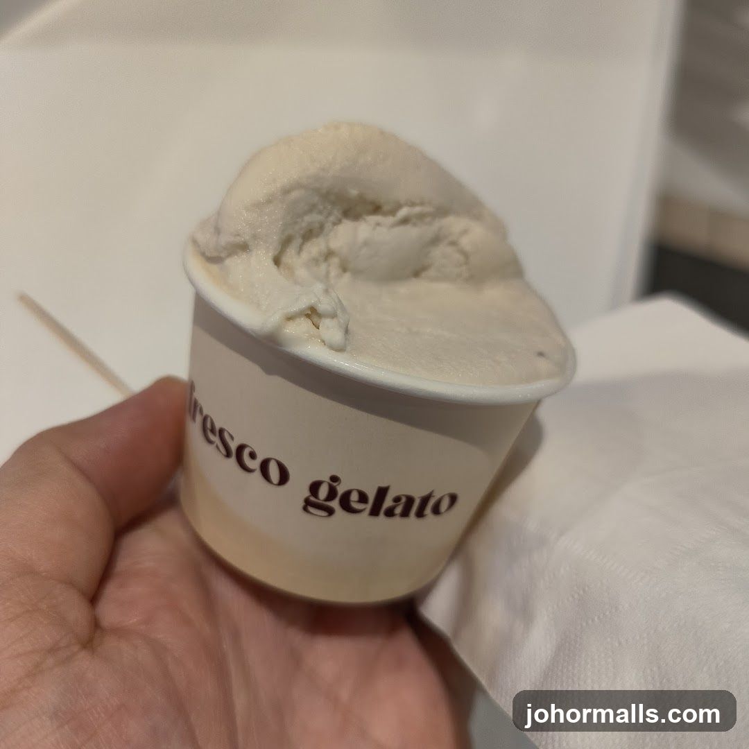 Gelato in a cup