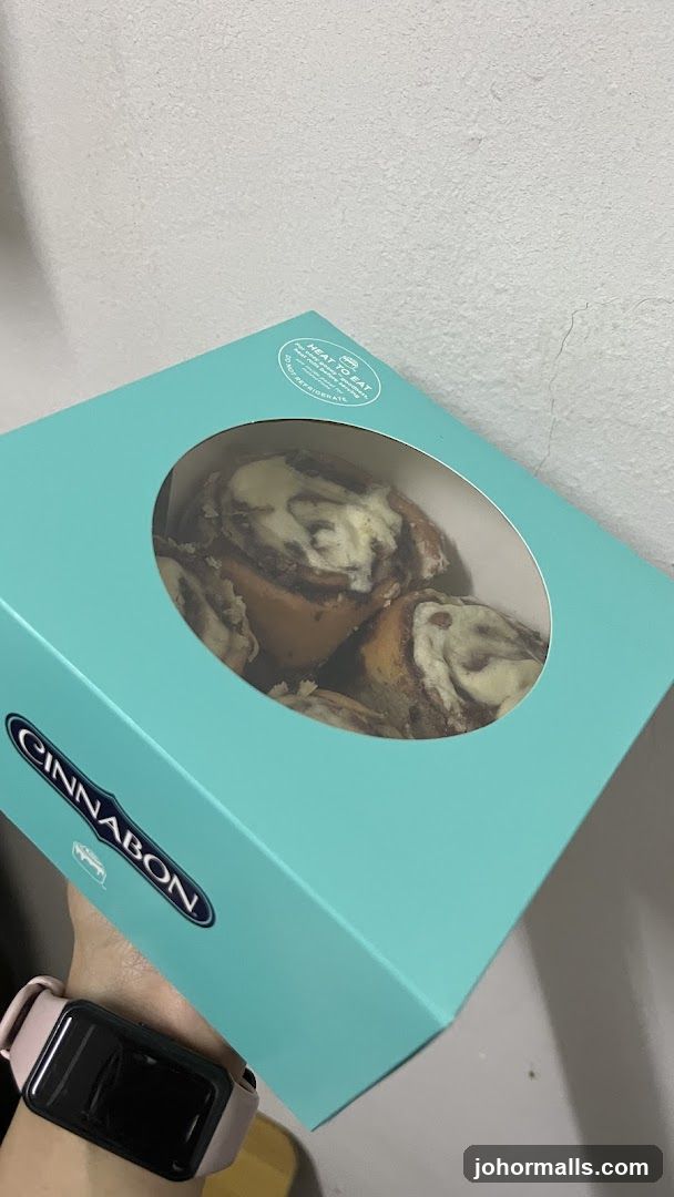 Cinnabon Box with Cinnamon Rolls