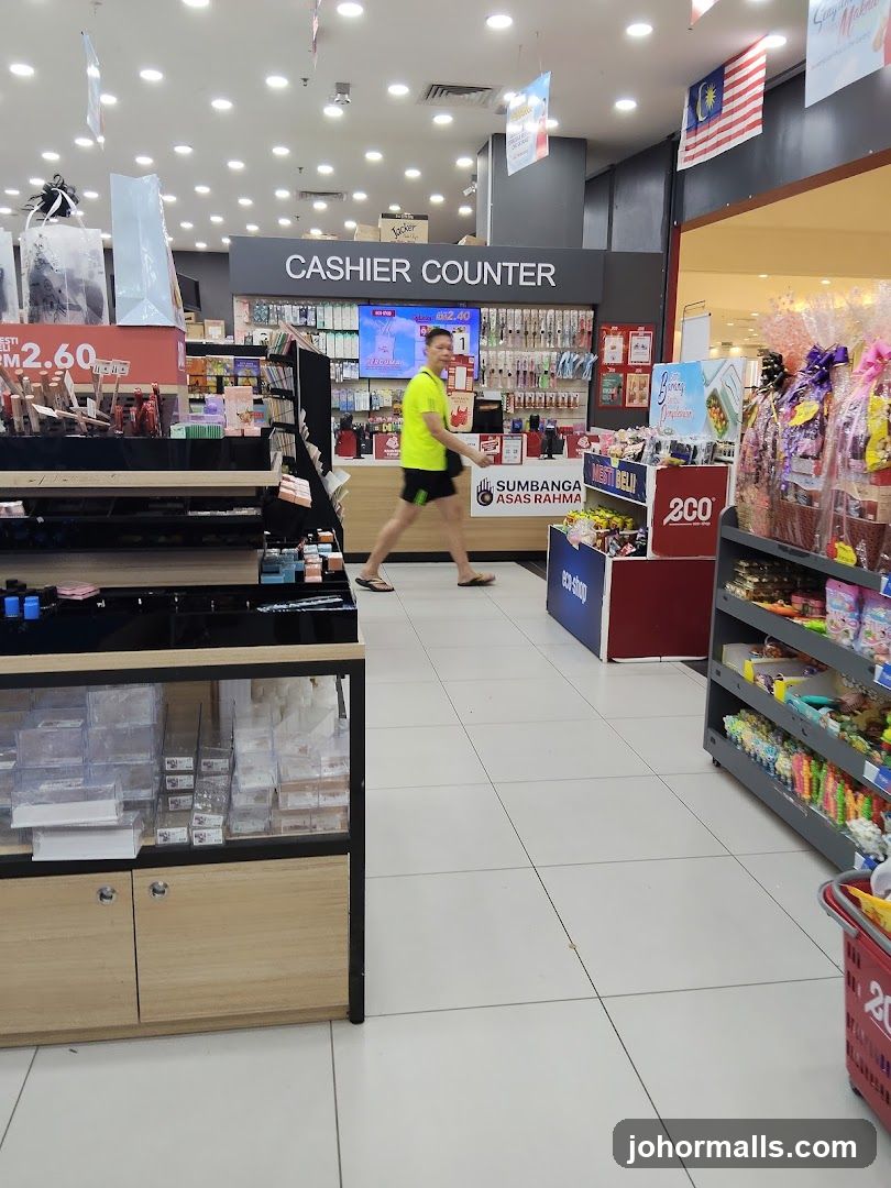 Store Interior with Cashier Counter