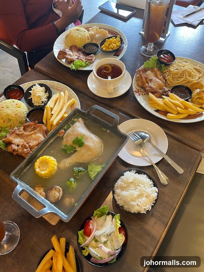Table with various dishes