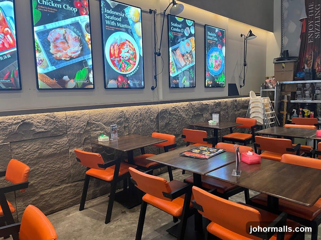 Restaurant Interior with Menu Displays