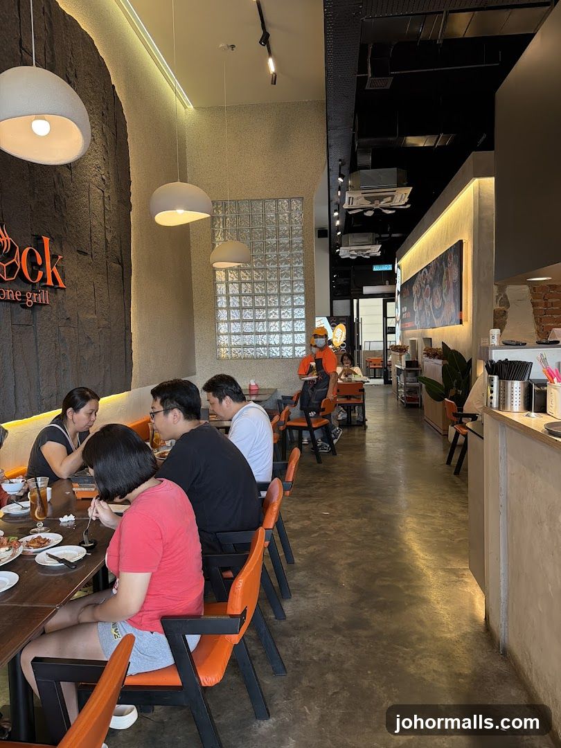 Restaurant Interior with Diners