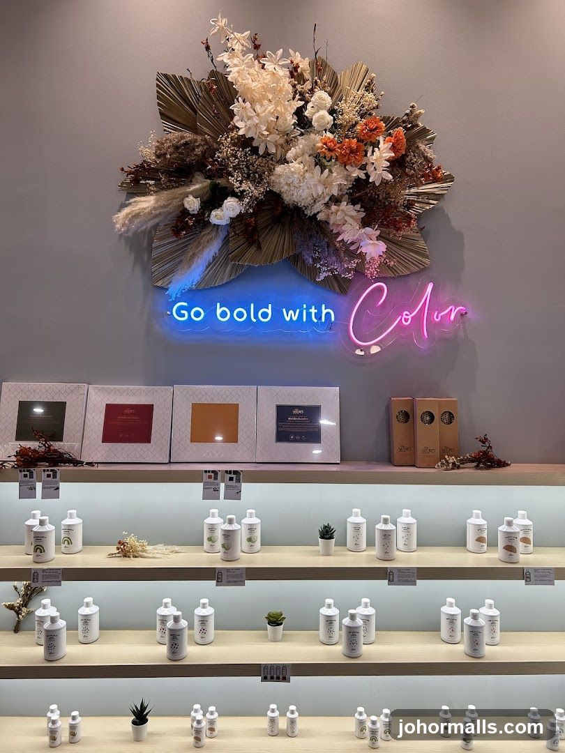 Store Display with Neon Sign