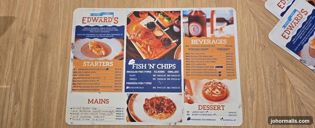 Edward's Urban Fish & Chips Menu
