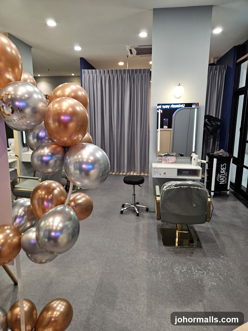 Salon Interior with Balloons