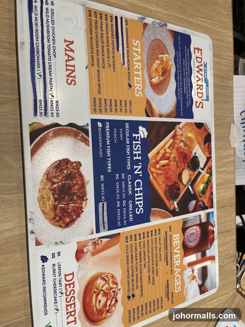 Edward's Urban Fish & Chips Menu