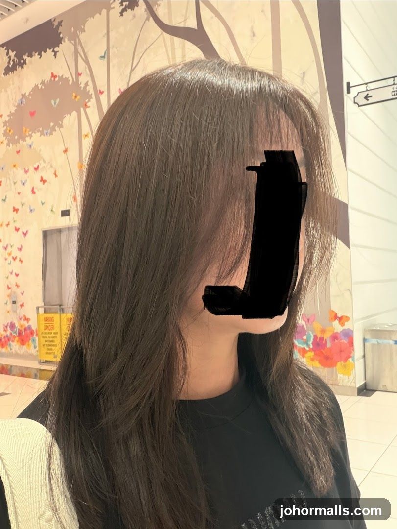 Woman with long brown hair