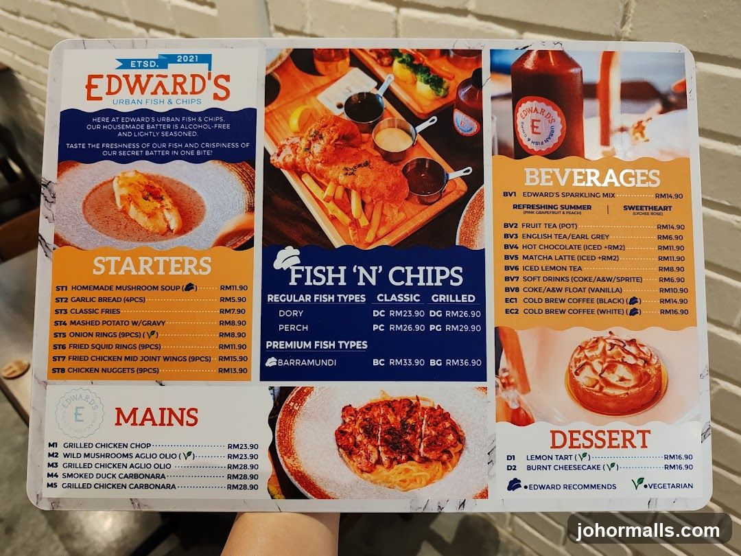 Edward's Urban Fish & Chips Menu