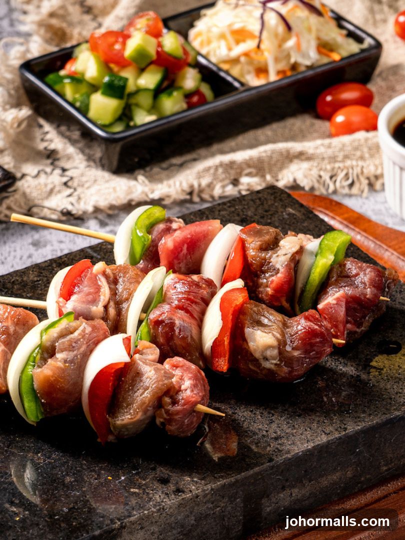 Skewers with Salad