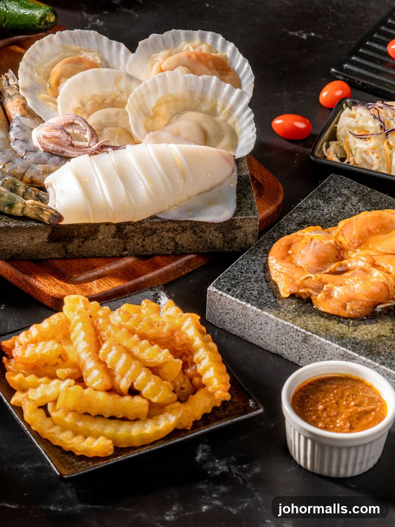 Seafood Platter with Fries and Dip