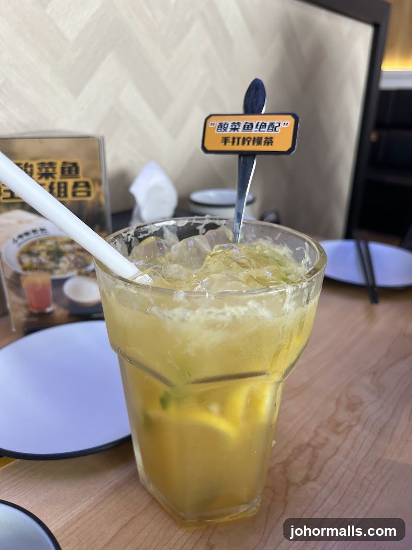 Lemonade with a sign