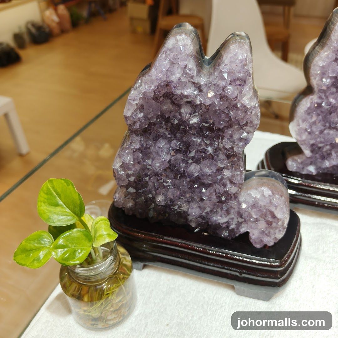 Amethyst Geode Display