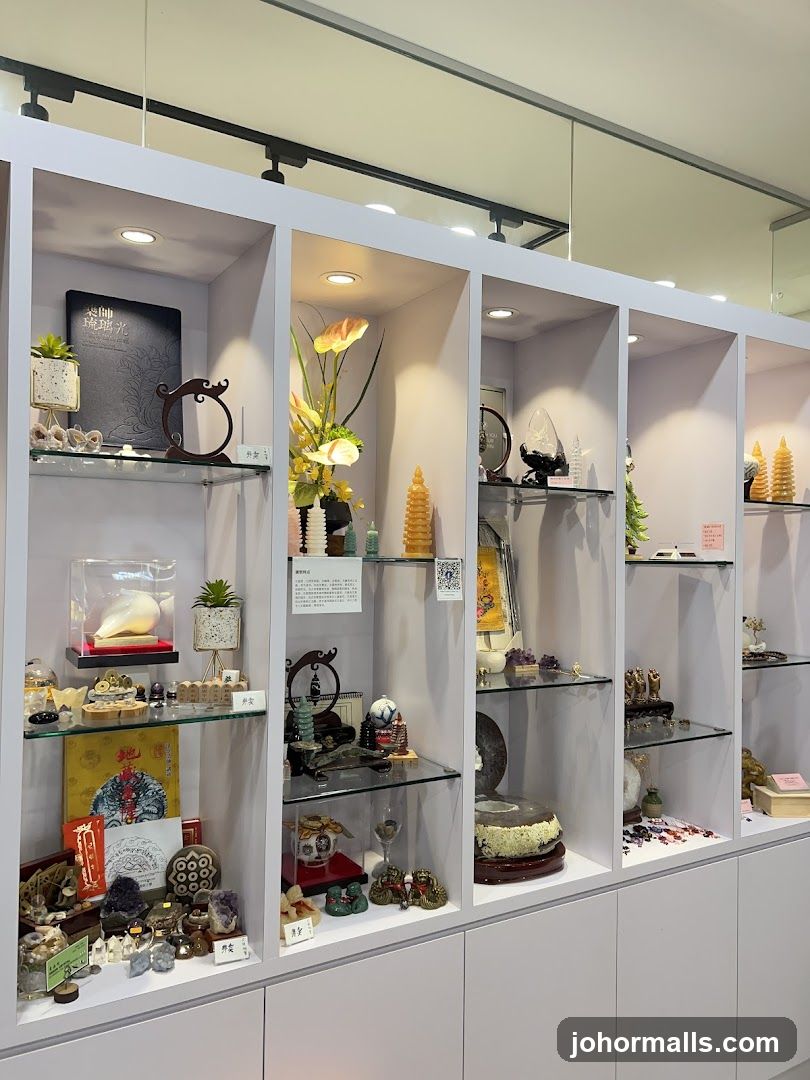 Display Cabinet with Various Items