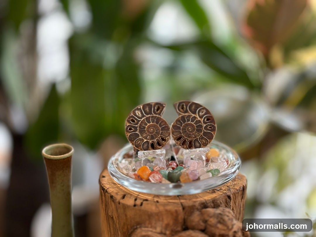 Ammonite Fossils and Gemstones