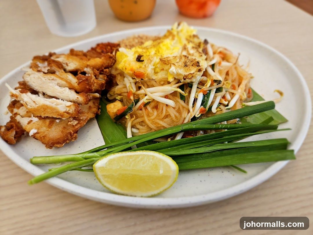 Pad Thai with Fried Chicken