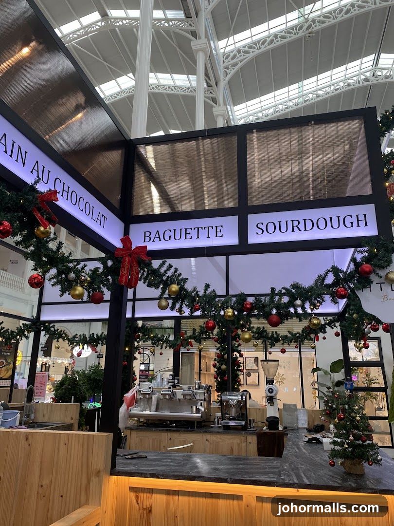 Bakery Counter with Christmas Decorations