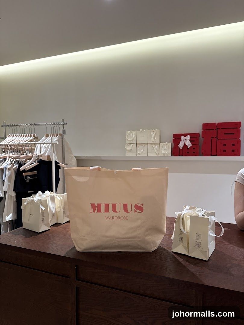 Shopping Bags and Clothing Display
