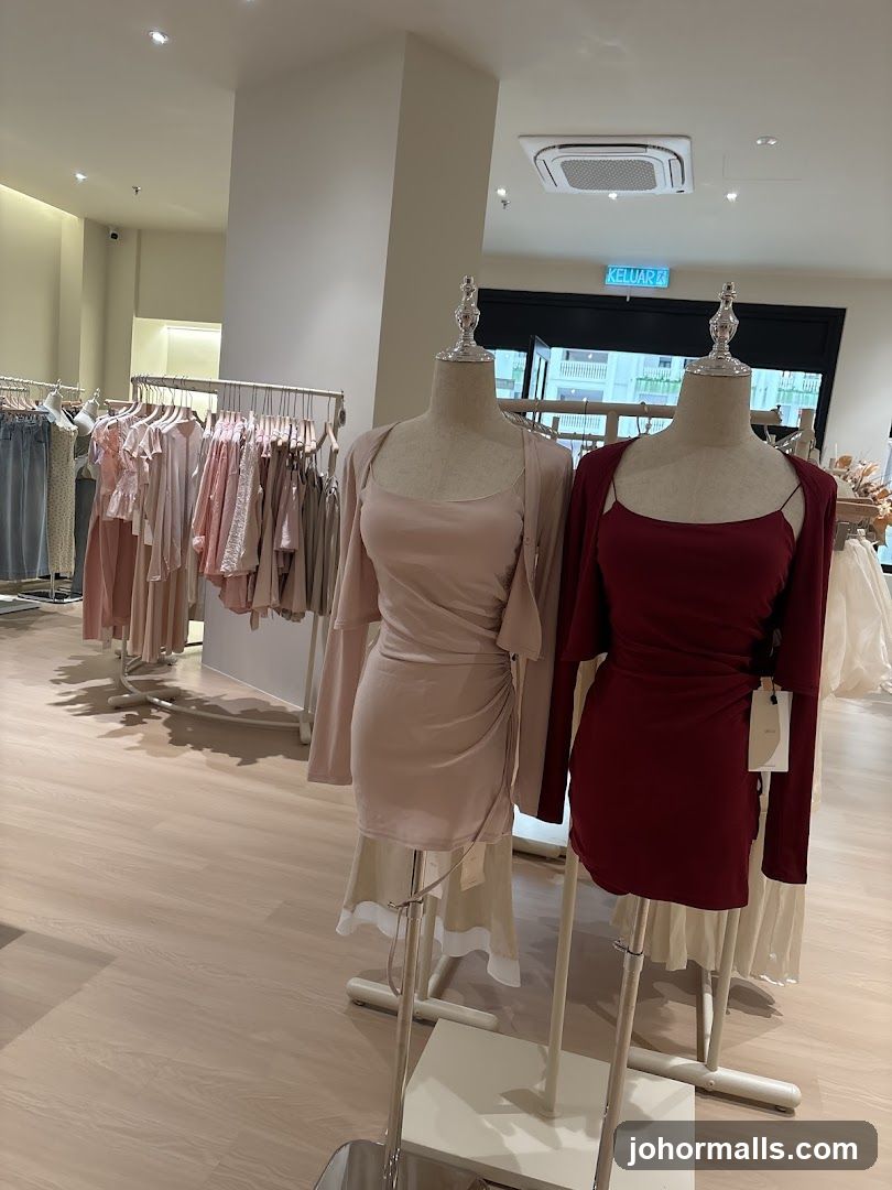 Dresses on Mannequins in a Boutique