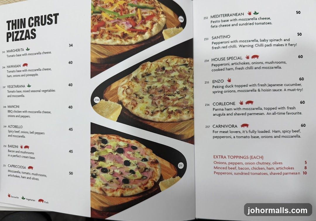 THIN CRUST PIZZAS