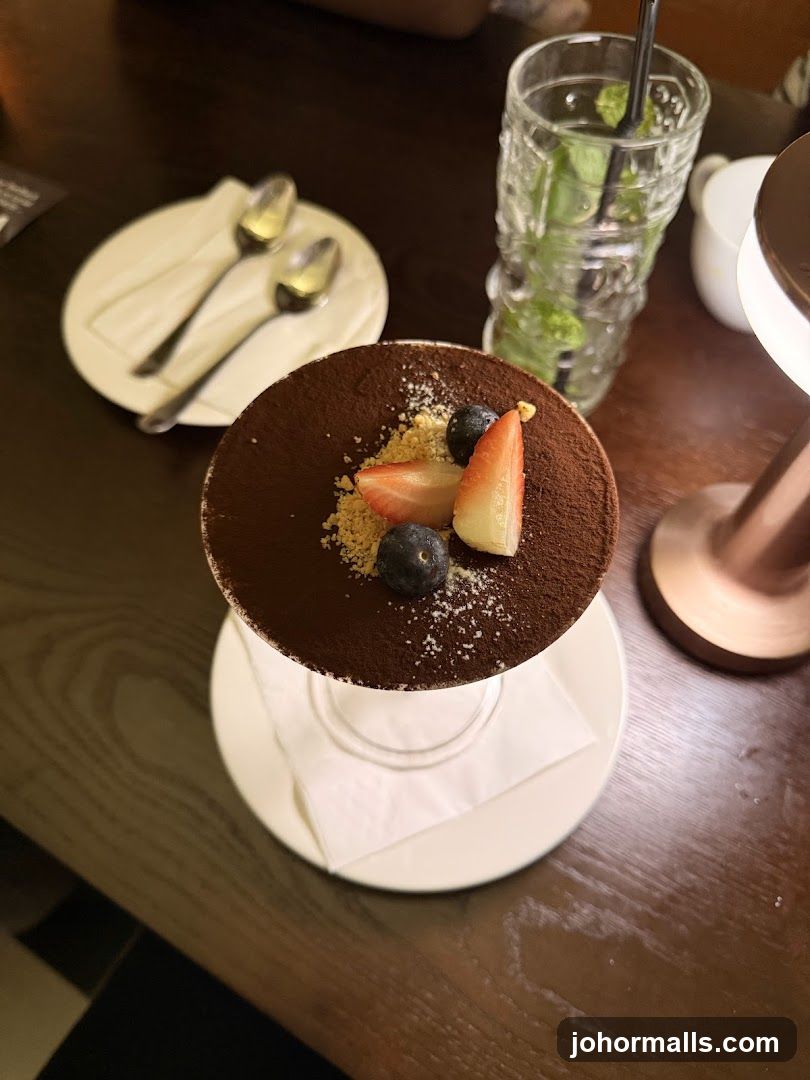 Dessert and Drink on Table