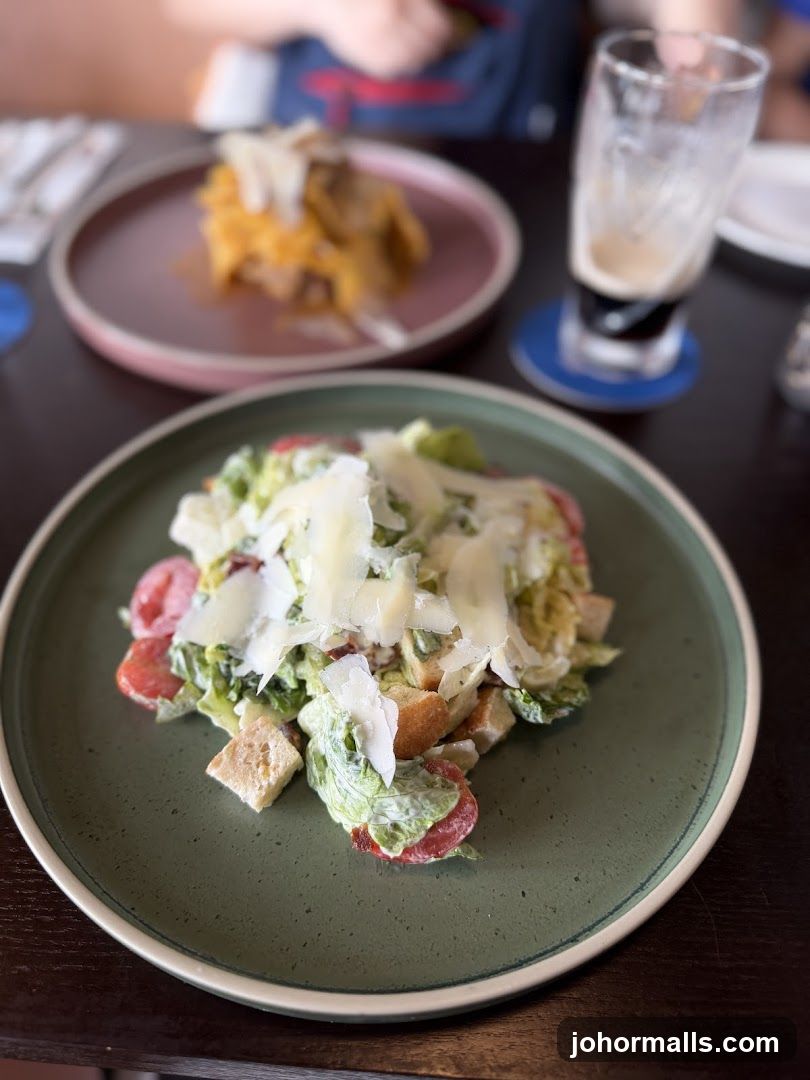 Caesar Salad with Tomatoes and Croutons