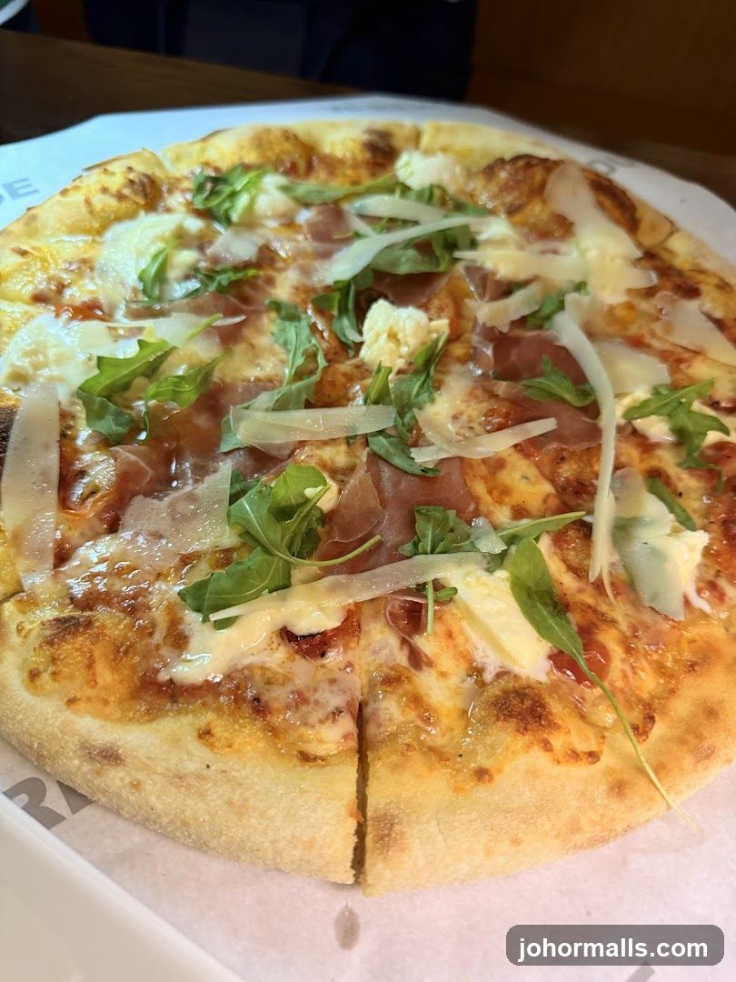 Pizza with Prosciutto and Arugula