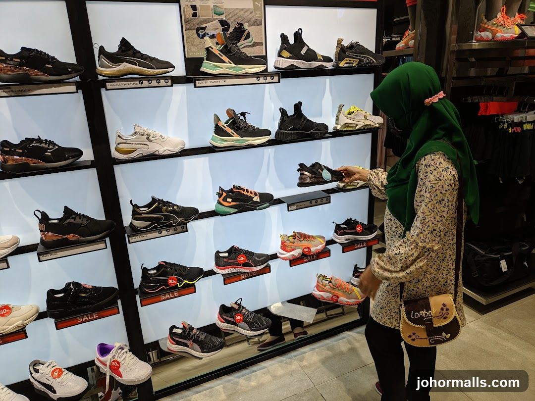 Woman Shopping for Puma Shoes