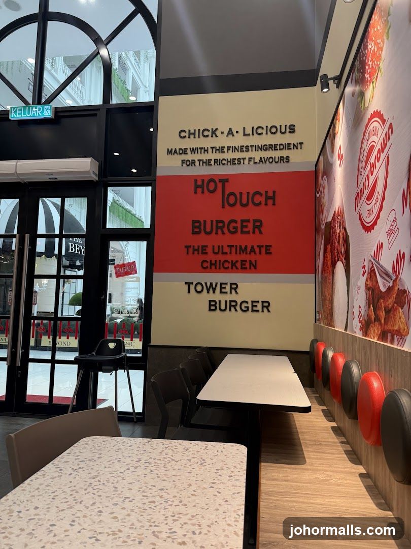 Restaurant Interior with Menu Board