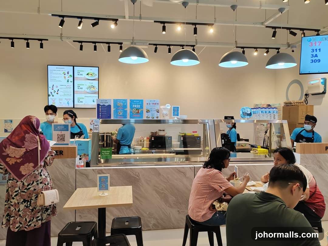 Restaurant Interior with Customers and Staff