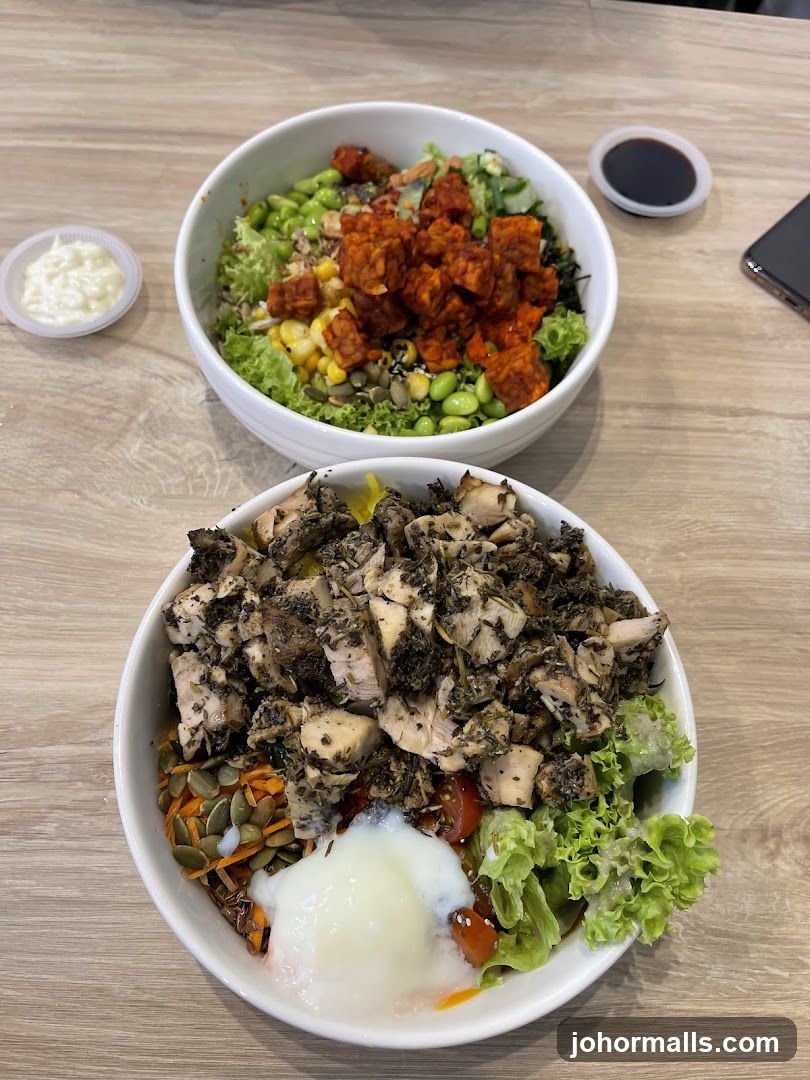 Two bowls of food