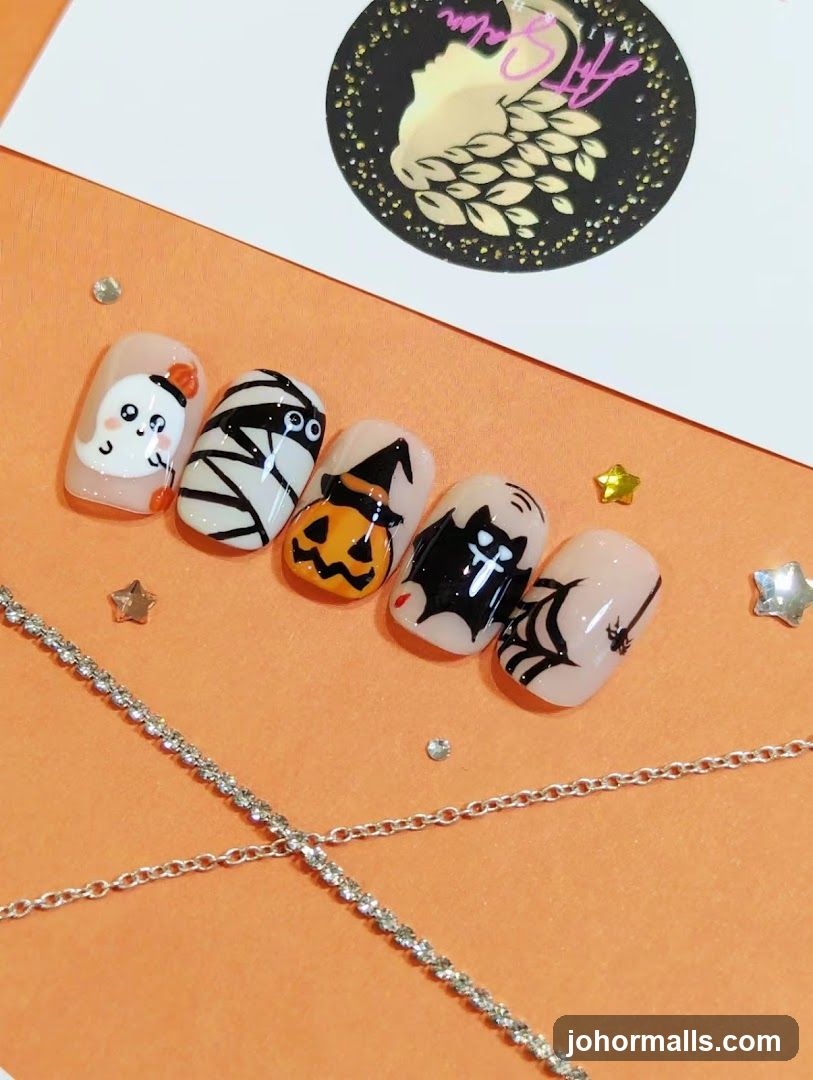 Halloween Themed Press-On Nails