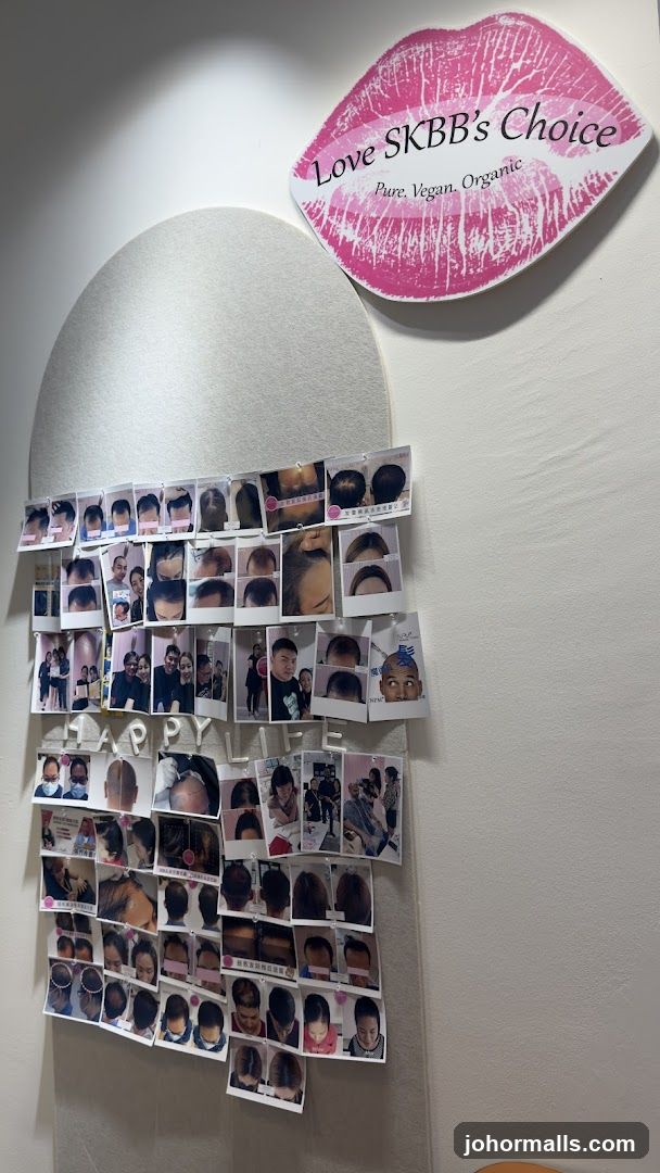 Wall Display of Before and After Photos
