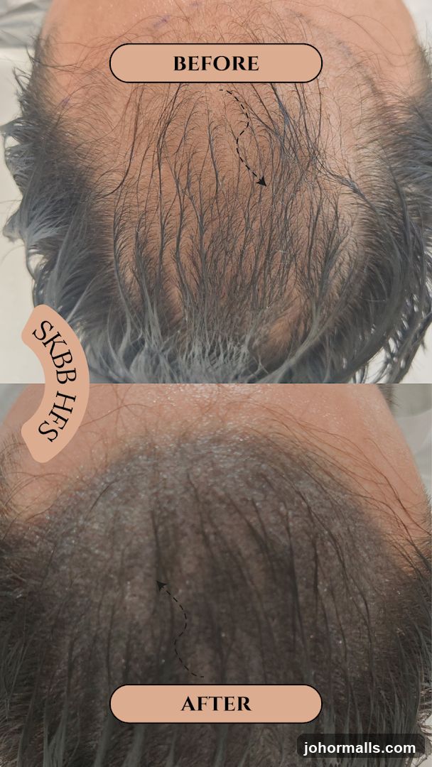 Before and After Hair Treatment
