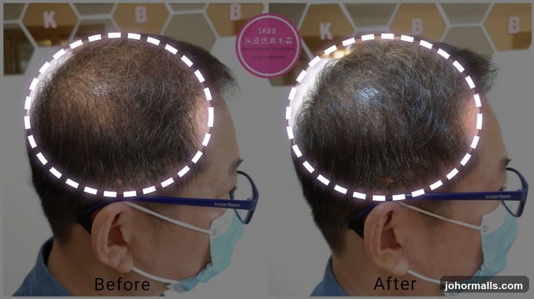 Hair Simulation Before and After